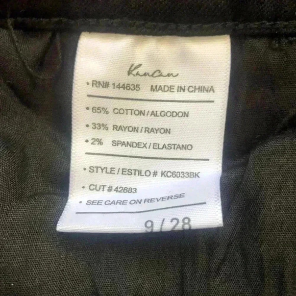 KanCan jean black cut off shorts sz 28/9 NWT - Picture 7 of 7